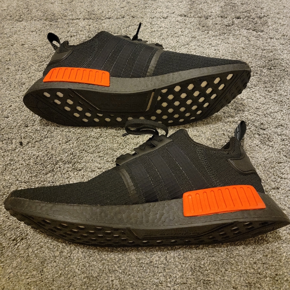 Mens Size 12 Adidas NMD shoes Black/red color
